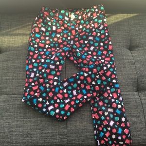 Black printed skinny jeans